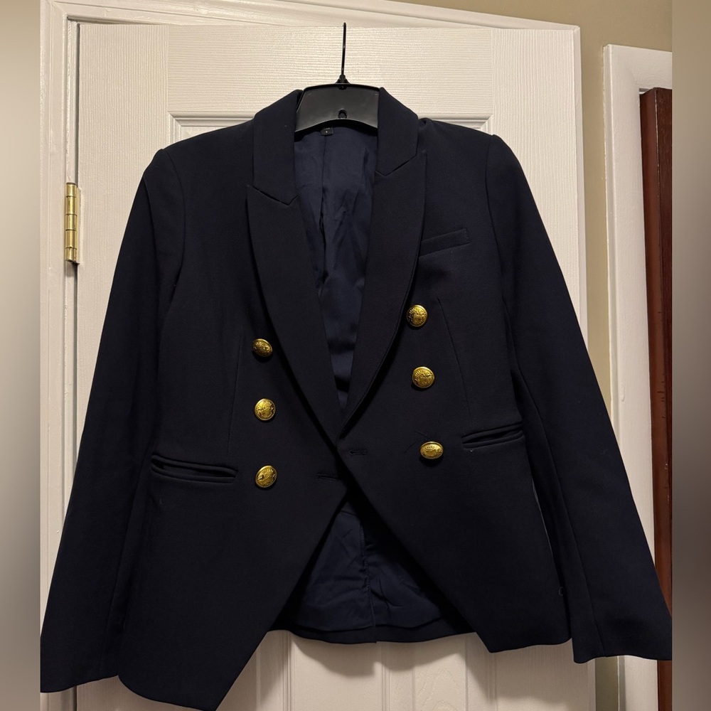Express Navy Blazer with Gold Buttons